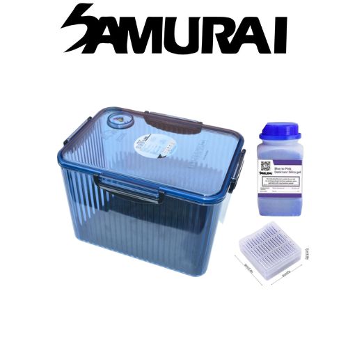 Dry Box F580 (Blue) With Free Silica Gel 1 bottle 500g and Silica Gel Clear Case